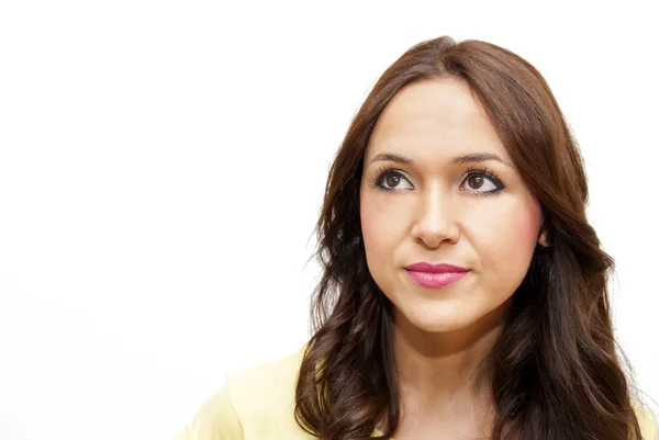 Schönheit Frau mit braunen Haaren — Stockfoto