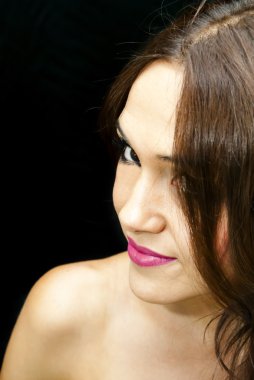 Güzel bir kadının portresi. 