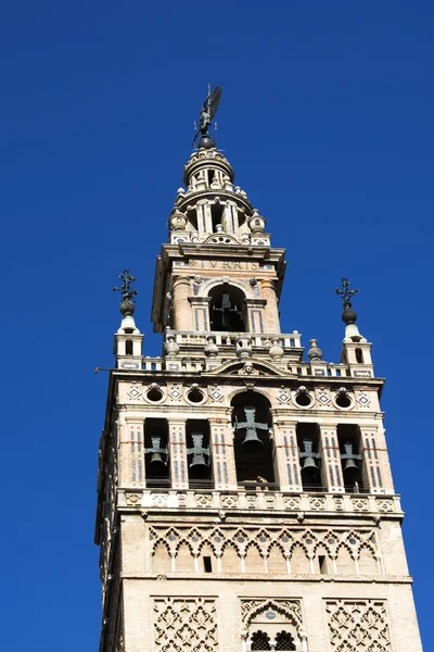 Cathédrale de Séville avec la Tour Giralda à Séville appelé, Spai — Photo