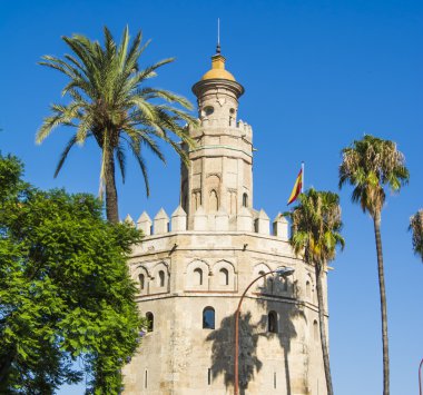 Torre del Oro Seville, İspanya görünümünü