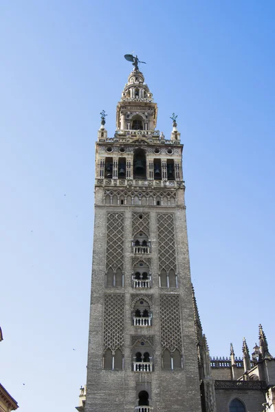 Seville Cathedral with the Giralda Tower in Seville called, Spai — Stock Photo, Image