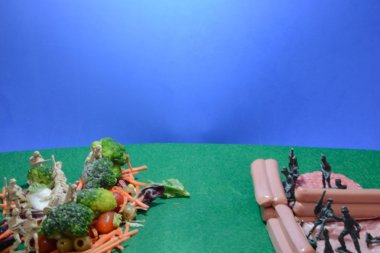 Beslenme savaş. Sebze ordusuna karşı ordu 