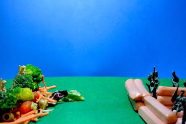 Beslenme savaş. Sebze ordusuna karşı ordu 