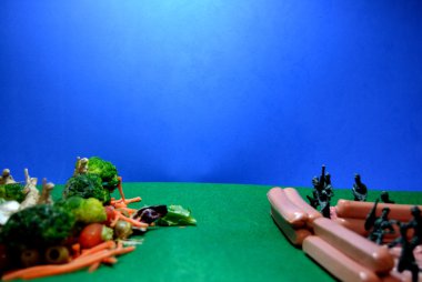 Beslenme savaş. Sebze ordusuna karşı ordu 