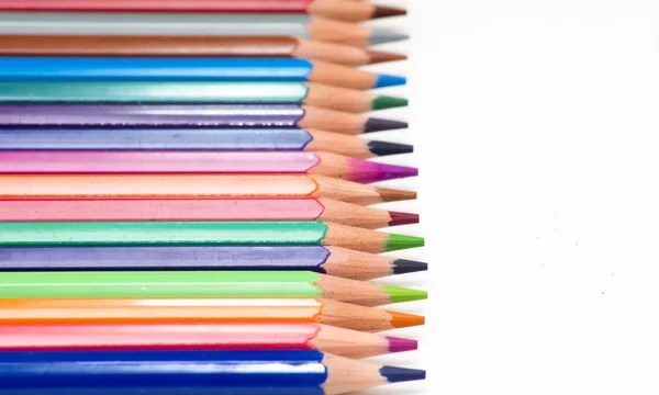 Colored pencils isolated Royalty Free Stock Images