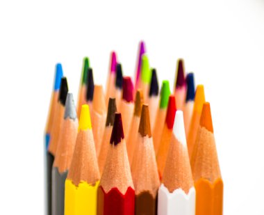 izole renkli kalemler 