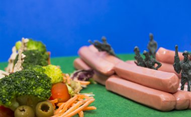 Beslenme savaş. Sebze ordusuna karşı ordu 