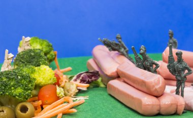 Beslenme savaş. Sebze ordusuna karşı ordu 