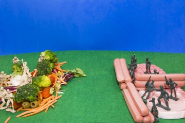 Beslenme savaş. Sebze ordusuna karşı ordu 