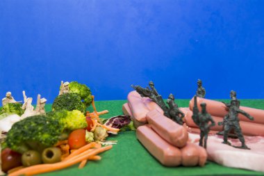 Beslenme savaş. Sebze ordusuna karşı ordu 