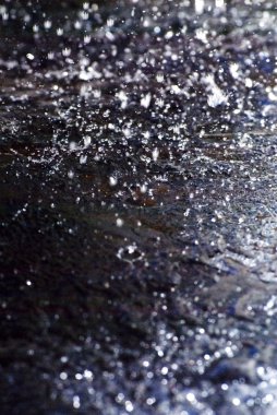 bir şemsiye düşen yağmur damlaları 