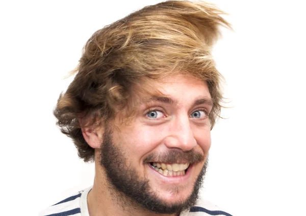 Handsome man Shaking Her Hair — Stock Photo, Image