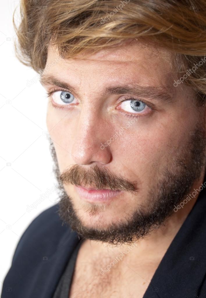 Handsome Man With Beard And Blue Eyes Stock Photo C Januaryxii