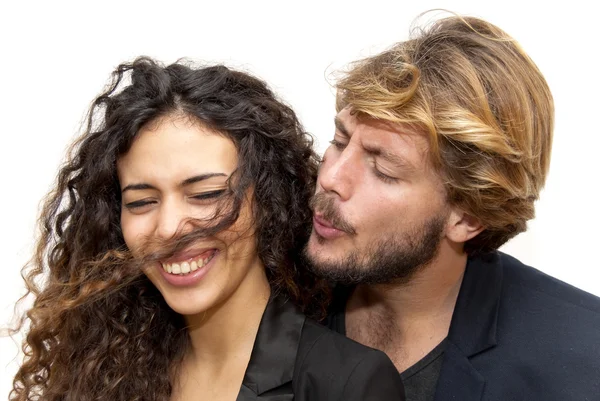 Belo retrato de um casal amoroso — Fotografia de Stock