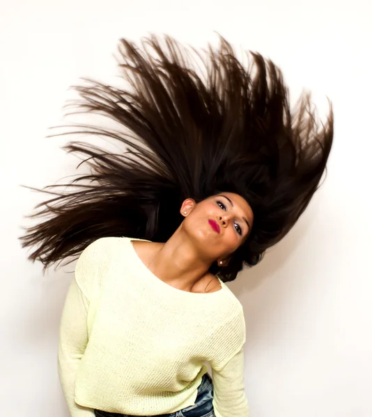 Beautiful  Woman Shaking Her Hair — Stock Photo, Image