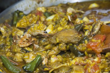 Deniz ürünleri yemek pilav