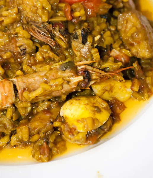 Plato de arroz con mariscos — Foto de Stock