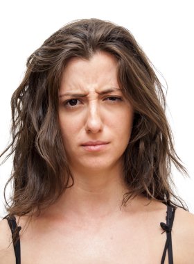 Güzel kadın kızgın