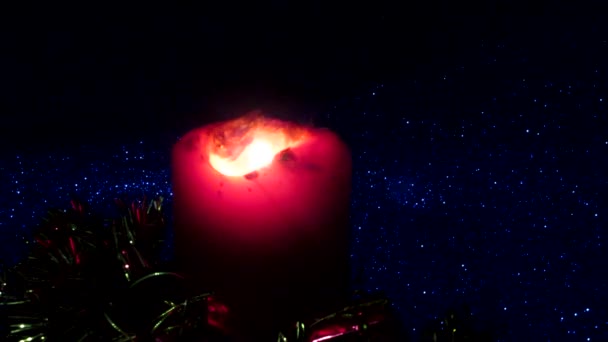 Prezenty z zapaloną świecą — Wideo stockowe