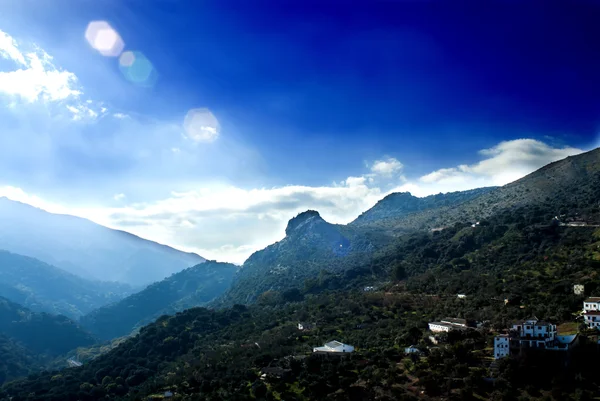 Paisaje de montaña con gran vista panorámica — Foto de Stock