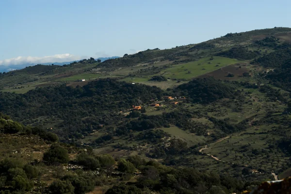 Paisaje de montaña con gran vista panorámica — Foto de Stock