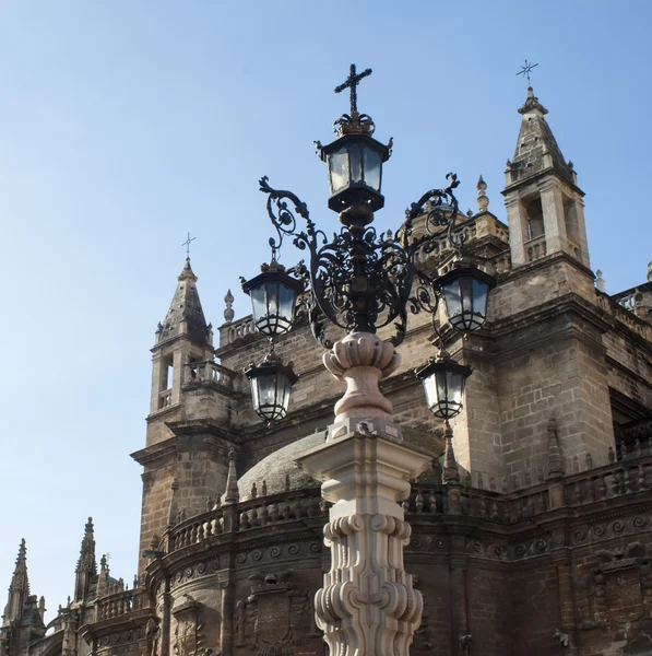 Detalhe da Catedral de Sevilha em Espanha — Fotografia de Stock