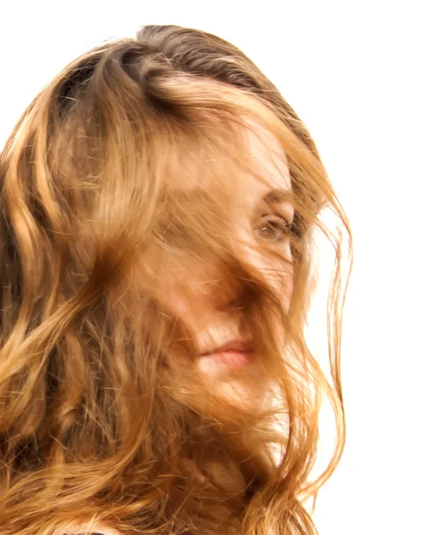 Beautiful  Woman Shaking Her Hair — Stock Photo, Image