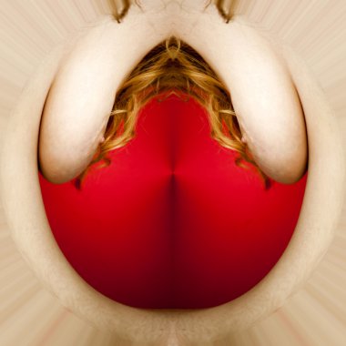 Hakkında soyut fantezi çıplak bir kadın