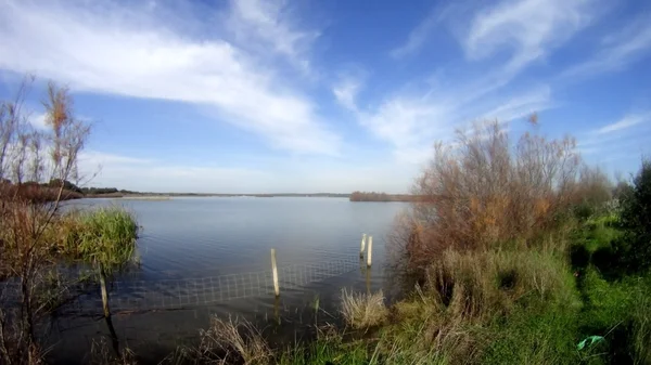 Panoramatický výhled na jezero — Stock fotografie