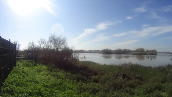 Panoramatický výhled na jezero — Stock fotografie