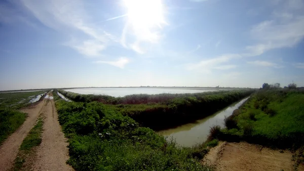 Landschaft einer desolaten Straße — Stockfoto