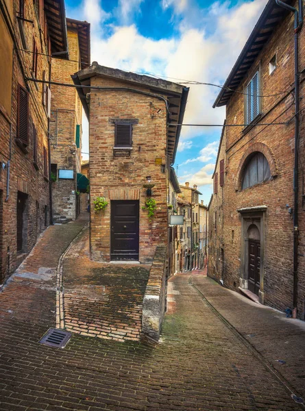Urbino Ville Médiévale Rue Patrimoine Mondial Unesco Région Des Marches — Photo