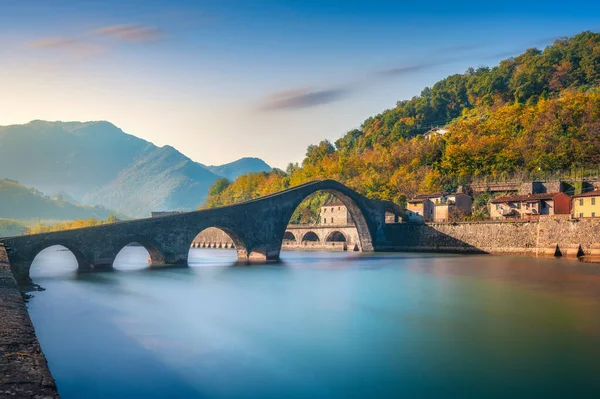 Pont Diable Ponte Della Maddalena Monument Historique Garfagnana Rivière Serchio — Photo