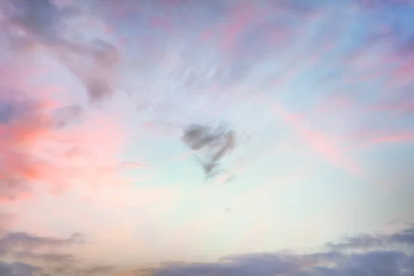 Heart Shaped Cloud Sky Sunset Skutečné Vysoké Rozlišení Fotografie Textury — Stock fotografie