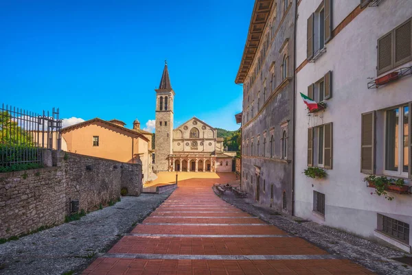 Spoleto Santa Maria Assunta Lub Katedra Marii Duomo Perugia Umbria — Zdjęcie stockowe