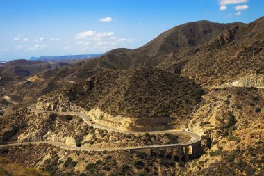 Endülüs, manzara. cabo de gata Park, almeria yol. İspanya