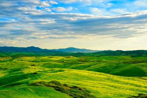 Toscana, solnedgång landskapet — Stockfoto
