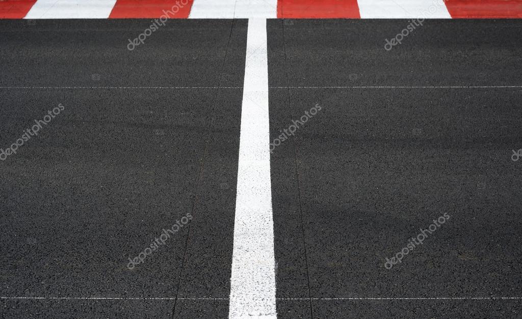 Start and Finish race line asphalt Grand Prix circuit — Stock Photo ...