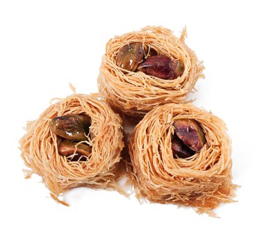 Antep fıstığı ile Doğu tatlı baklawa.