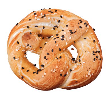 simit beyaz arkaplanda izole edildi.