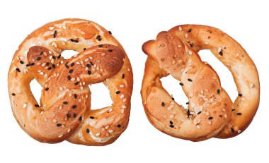 simit beyaz arkaplanda izole edildi.