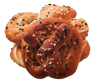 simit beyaz arkaplanda izole edildi.