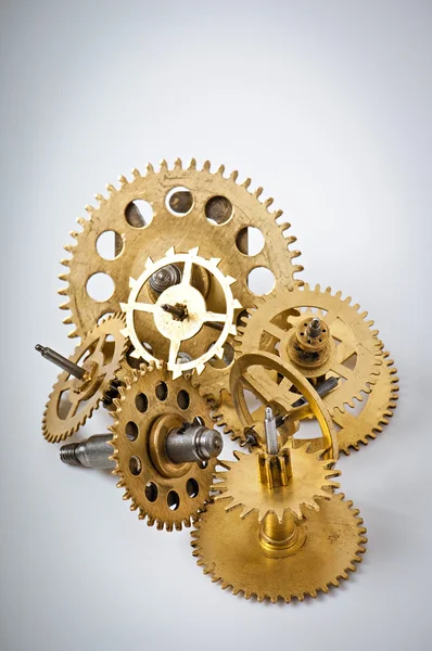 Mechanical clock gears — Stock Photo, Image