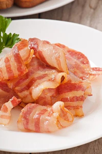 Hot fried bacon — Stock Photo, Image