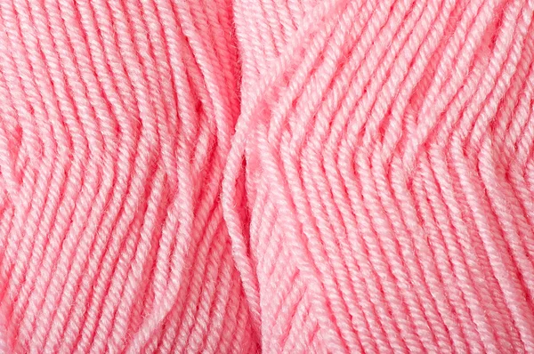 Textura de fio rosa para tricô — Fotografia de Stock