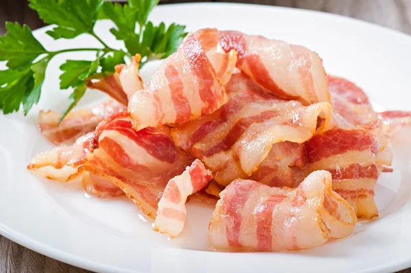 Pancetta fritta calda — Foto Stock