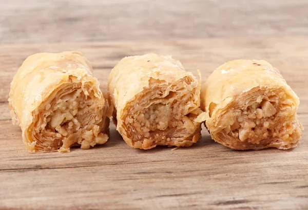 Postre oriental baklawa — Foto de Stock