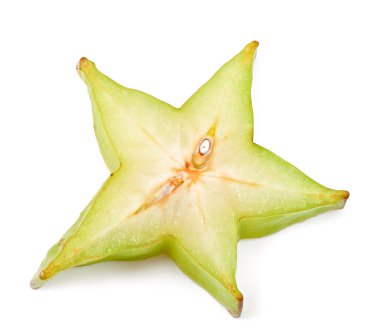 meyve carambola beyaz zemin üzerine