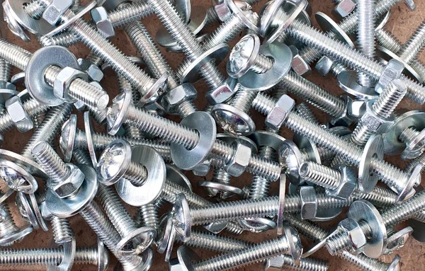 Bolts, nuts, washers — Stock Photo, Image