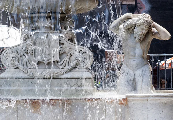 Detail of the Amenano fountain, in catania, Sicily,Italy — Stock Photo, Image